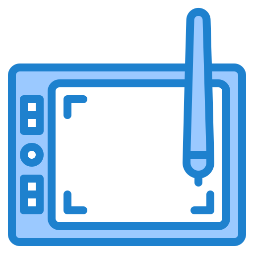 Graphic tablet srip Blue icon