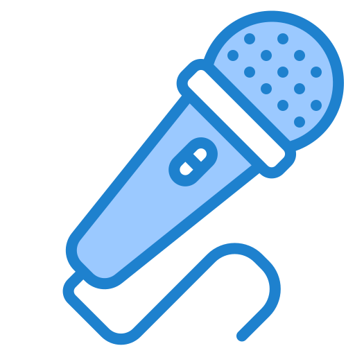 Microphone srip Blue icon