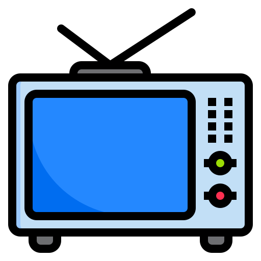 Television srip Lineal Color icon