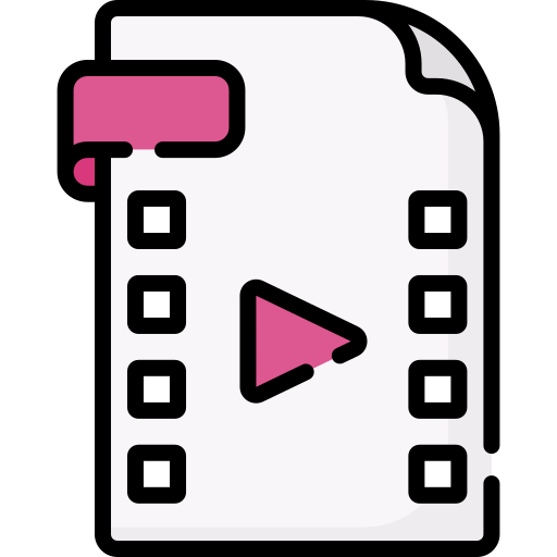 Archivo de vídeo Special Lineal color icono