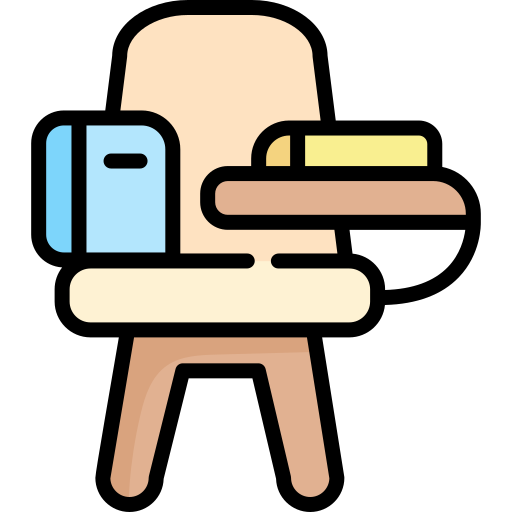 sedie Kawaii Lineal color icona