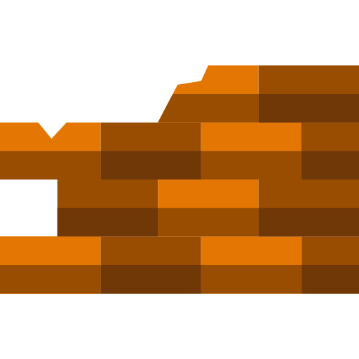 tijolos Basic Straight Flat Ícone