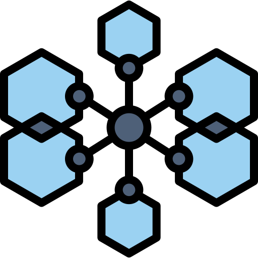 blockchain Kosonicon Lineal color ikona
