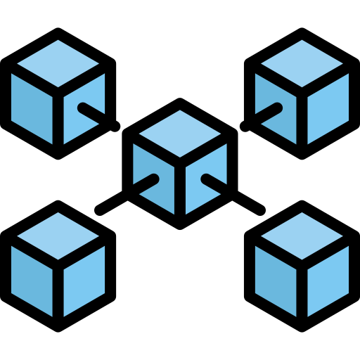 Blockchain Kosonicon Lineal color icon