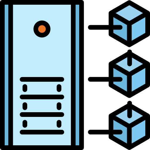 ブロックチェーン Kosonicon Lineal color icon