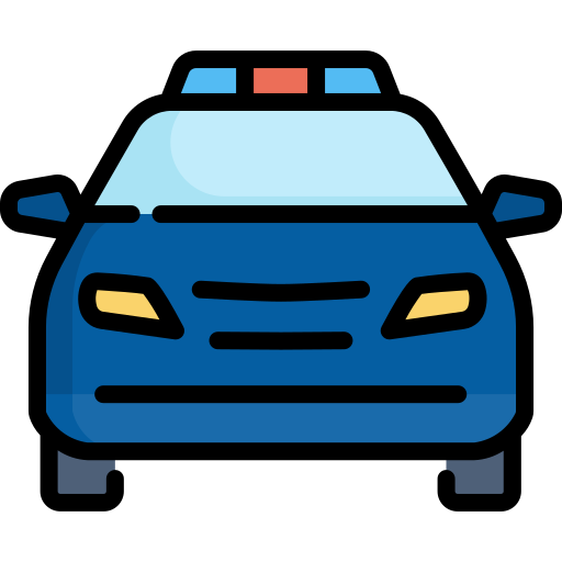 Police car Kosonicon Lineal color icon