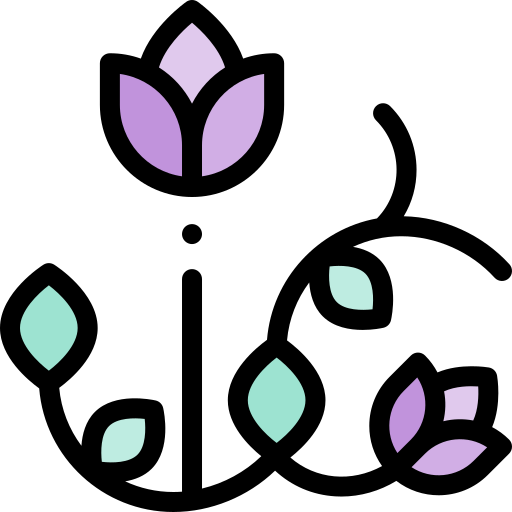 Desenho floral Detailed Rounded Lineal color Ícone