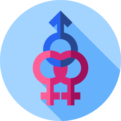 bisexuell Flat Circular Flat icon