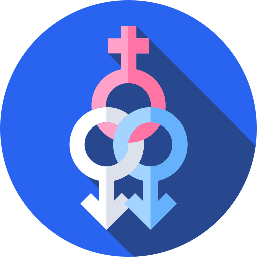 bisexuell Flat Circular Flat icon