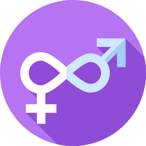 biseksueel Flat Circular Flat icoon