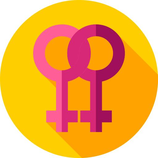lesbian Flat Circular Flat icon