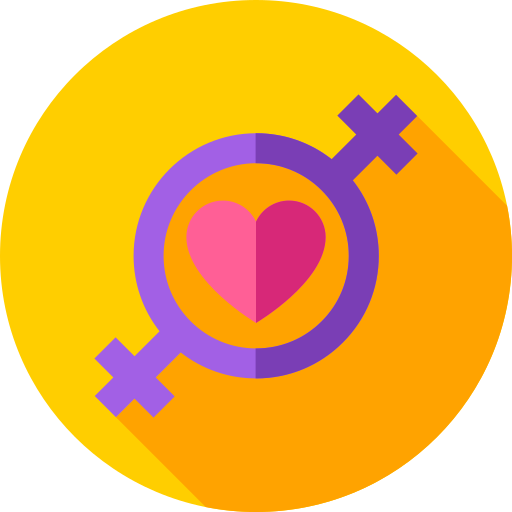 Lesbian Flat Circular Flat icon