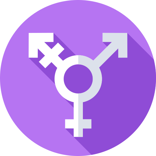 Transexual Flat Circular Flat icono