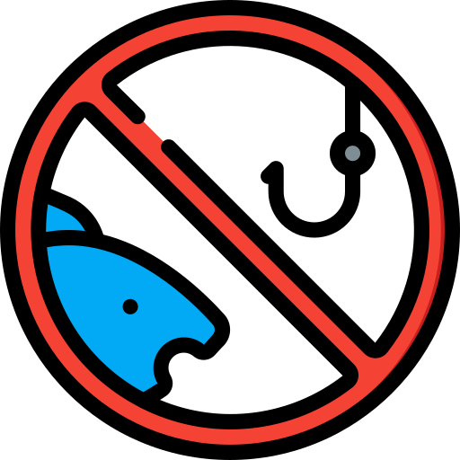 No fishing Basic Miscellany Lineal Color icon