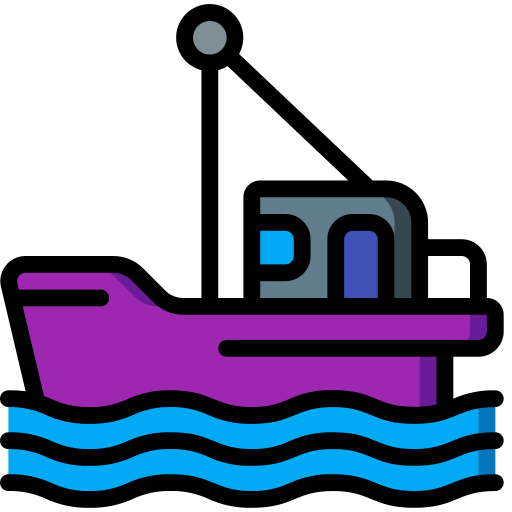 Barco de pesca Basic Miscellany Lineal Color icono