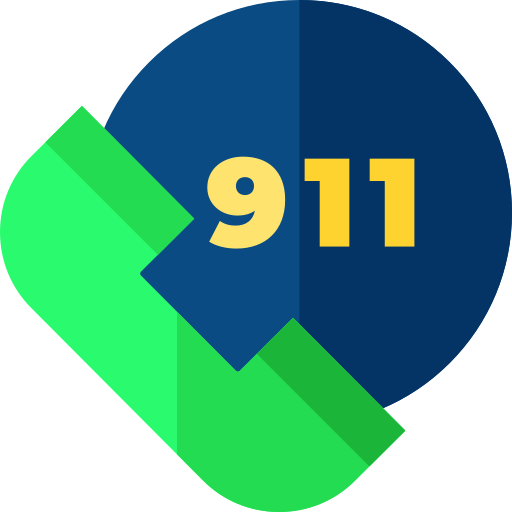 911 Basic Straight Flat icon