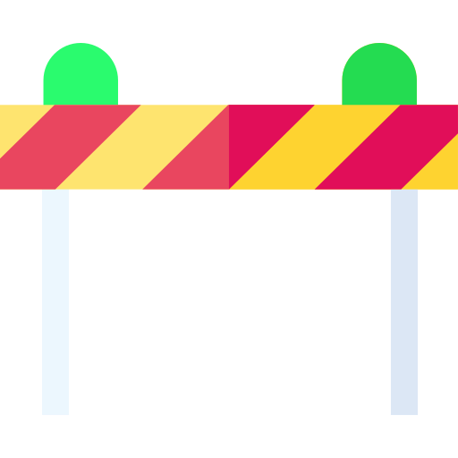Road block Basic Straight Flat icon