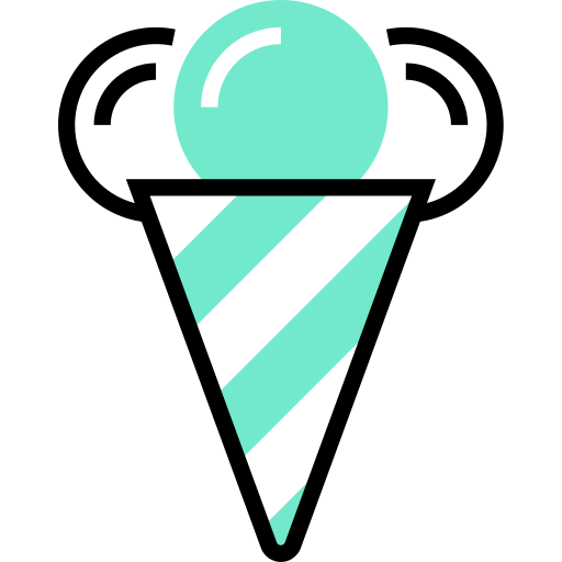 Ice cream Detailed Straight One Color icon