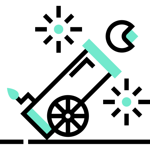 인간 대포 Detailed Straight One Color icon