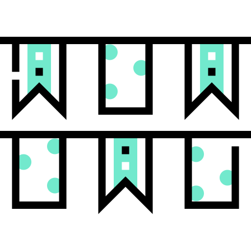 花輪 Detailed Straight One Color icon