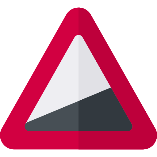 triangolo Basic Rounded Flat icona