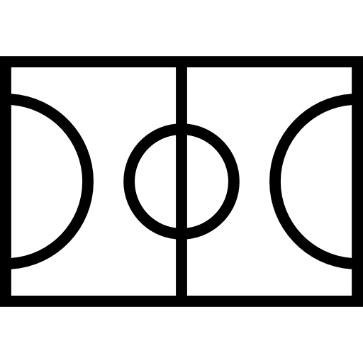 terrain de basketball Detailed Straight Lineal Icône