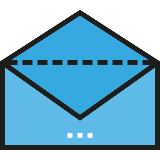 email Detailed Straight Lineal color icon