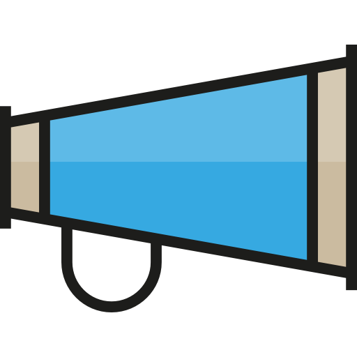 メガホン Detailed Straight Lineal color icon