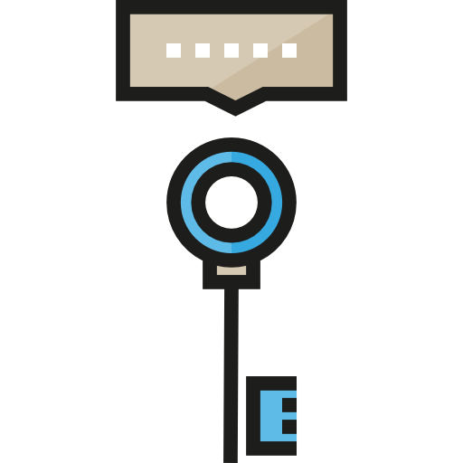 암호 Detailed Straight Lineal color icon