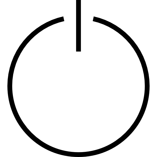 pulsante di accensione Detailed Straight Lineal icona