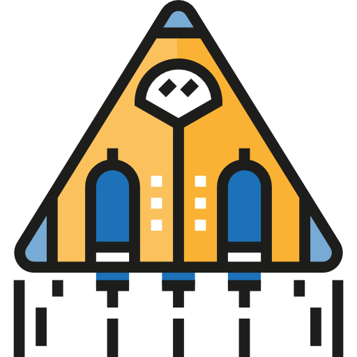 Space ship Detailed Straight Lineal color icon