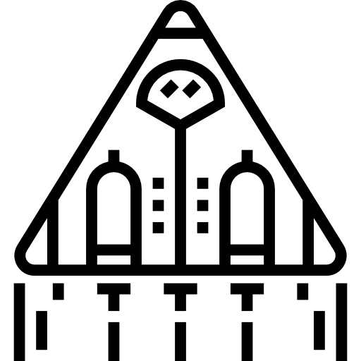 Space ship Detailed Straight Lineal icon