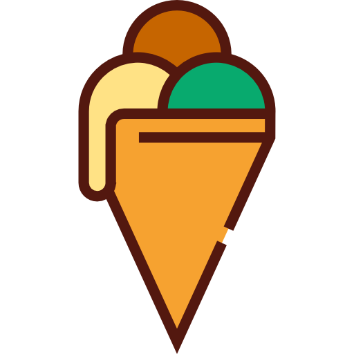 crème glacée Detailed Straight Lineal color Icône