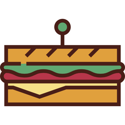 サンドイッチ Detailed Straight Lineal color icon
