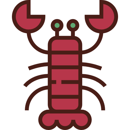 Lobster Detailed Straight Lineal color icon