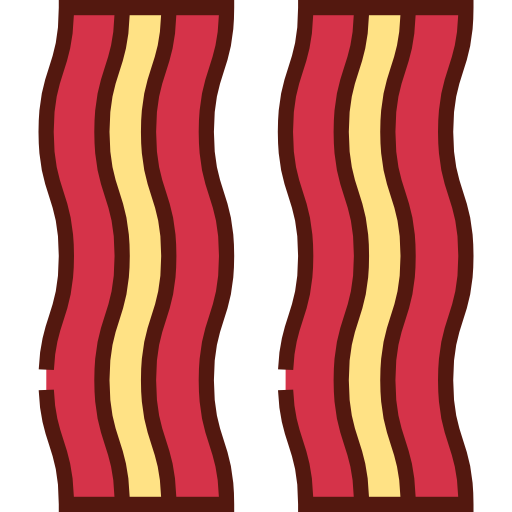 bacon Detailed Straight Lineal color Ícone