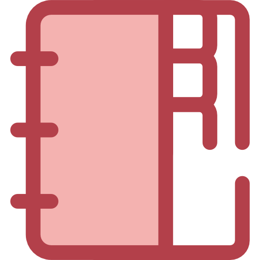 agenda Monochrome Red icon