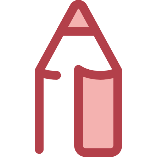 연필 Monochrome Red icon