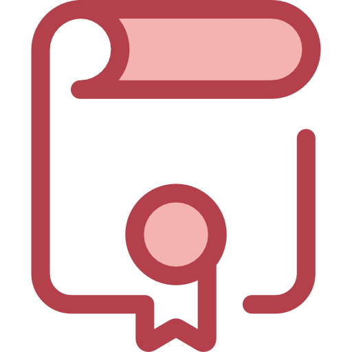 diploma Monochrome Red icono