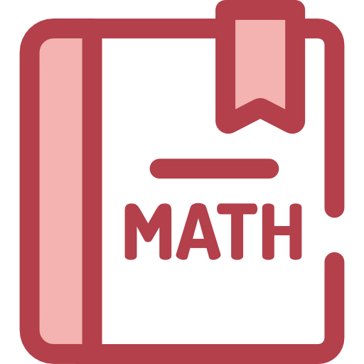 libro de matemáticas Monochrome Red icono