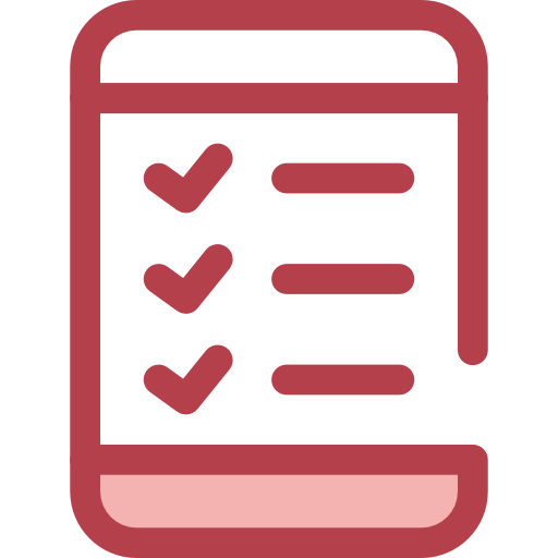 smartphone Monochrome Red icon