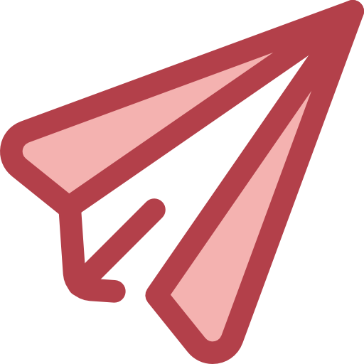 papierowy samolocik Monochrome Red ikona