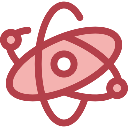 Átomo Monochrome Red icono