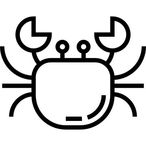 Crab Detailed Straight Lineal icon