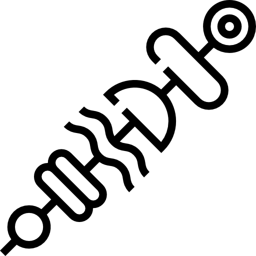 brocheta Detailed Straight Lineal icono