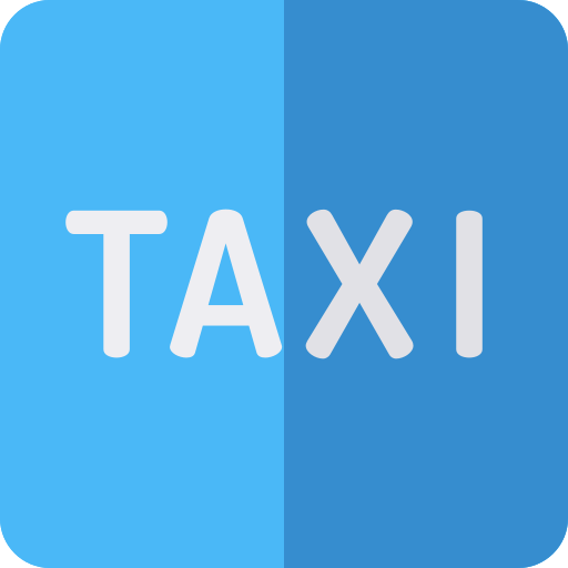 Taxi Basic Rounded Flat icono