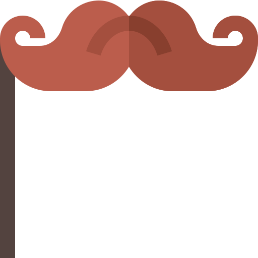 moustache Basic Straight Flat Icône