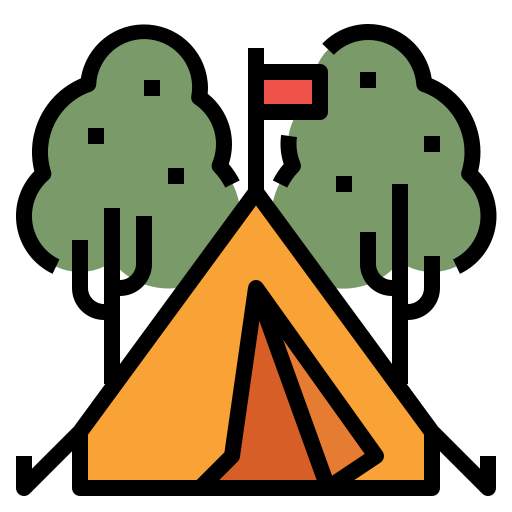 Camping Nhor Phai Lineal Color icon