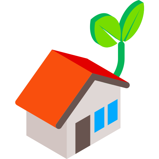 Eco house Isometric Flat icon