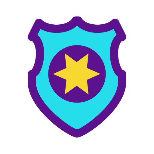 politie badge Darius Dan Lineal Color icoon